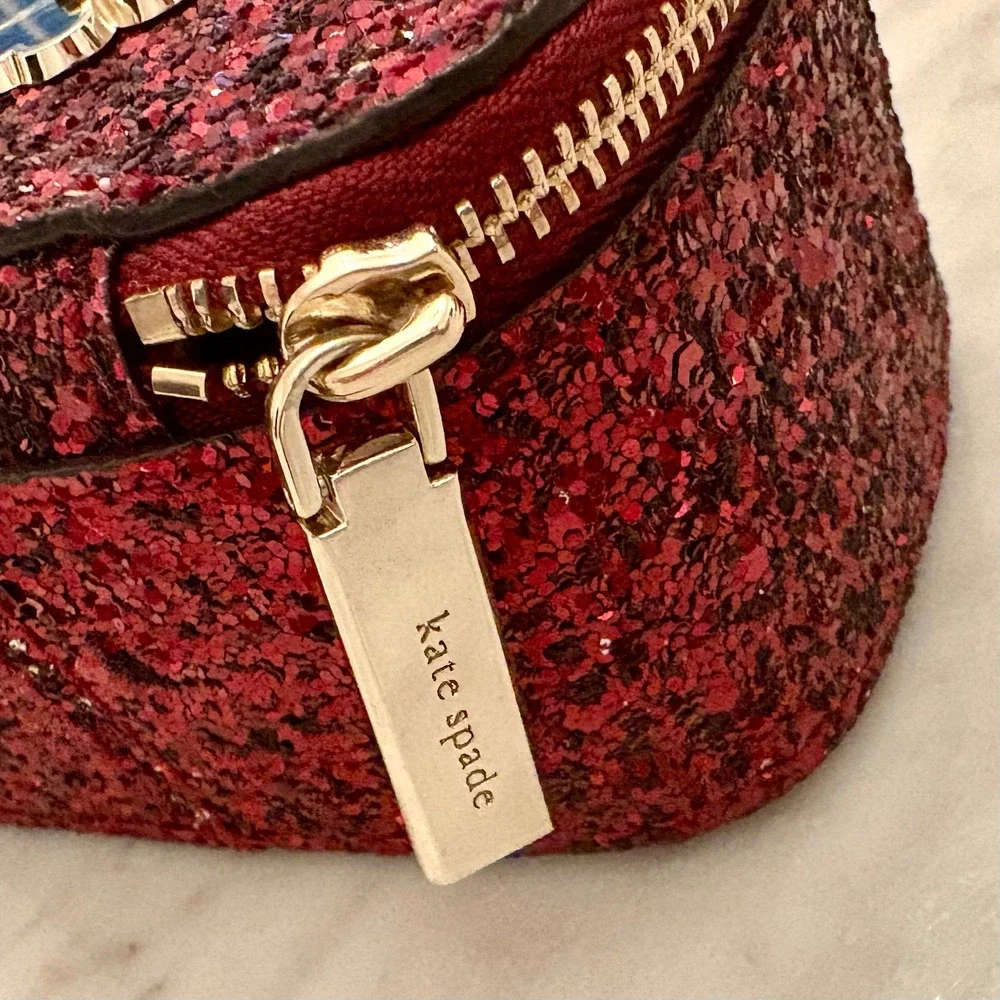 Kate Spade Odette‎ Glitter Jewelry Holder in Black Cherry